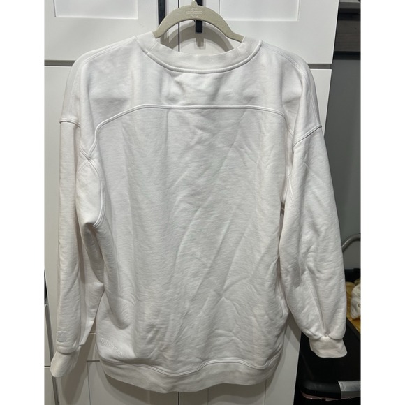 LULULEMON WOMENS‎ PERFECTLY OVERSIZED CREW SIZE 8 Three Thirty White - Picture 4 of 5